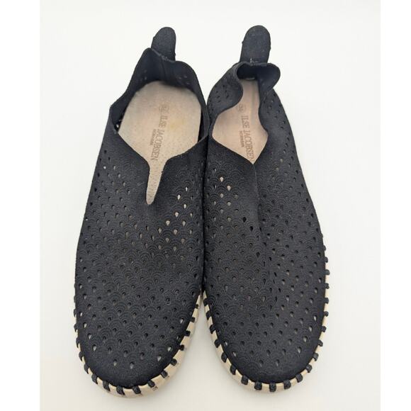 Ilse Jacobsen Hornbæk Tulip Women's Platform Slip-On Shoes Black Size US5.5 EU36 - Picture 3 of 11